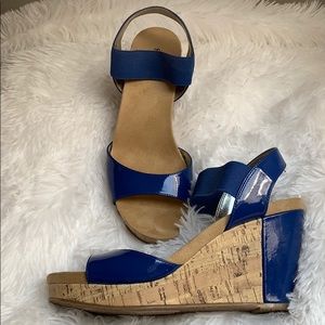 Style & Co Blue wedge cork sandals!